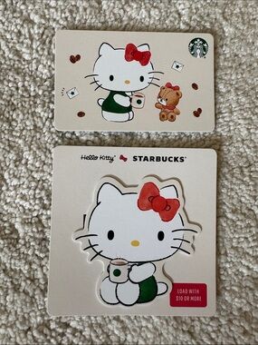 Starbucks Hello Kitty Gift Card Set - White, Red & Green